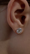 Fawn Stud Earrings 9K White Gold