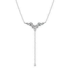 Fleur Necklace 9K White Gold