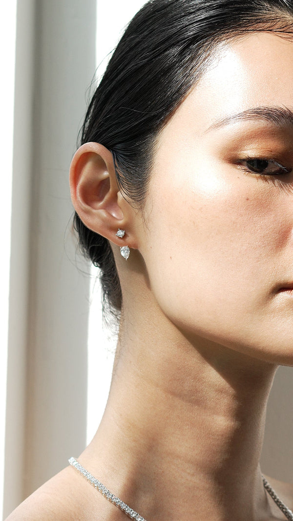 Front Row Ear Jacket Earrings Sterling Silver