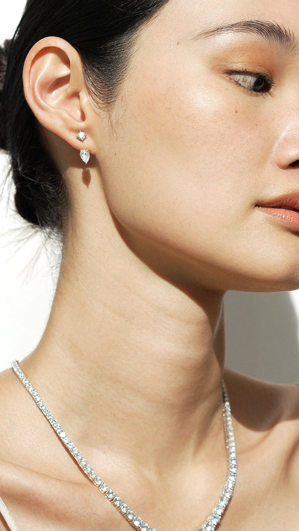 Front Row Ear Jacket Earrings Sterling Silver