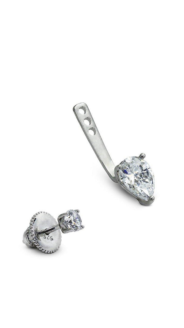 Front Row Ear Jacket Earrings Sterling Silver