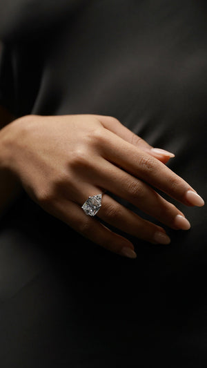 Gemma Ring 9K White Gold