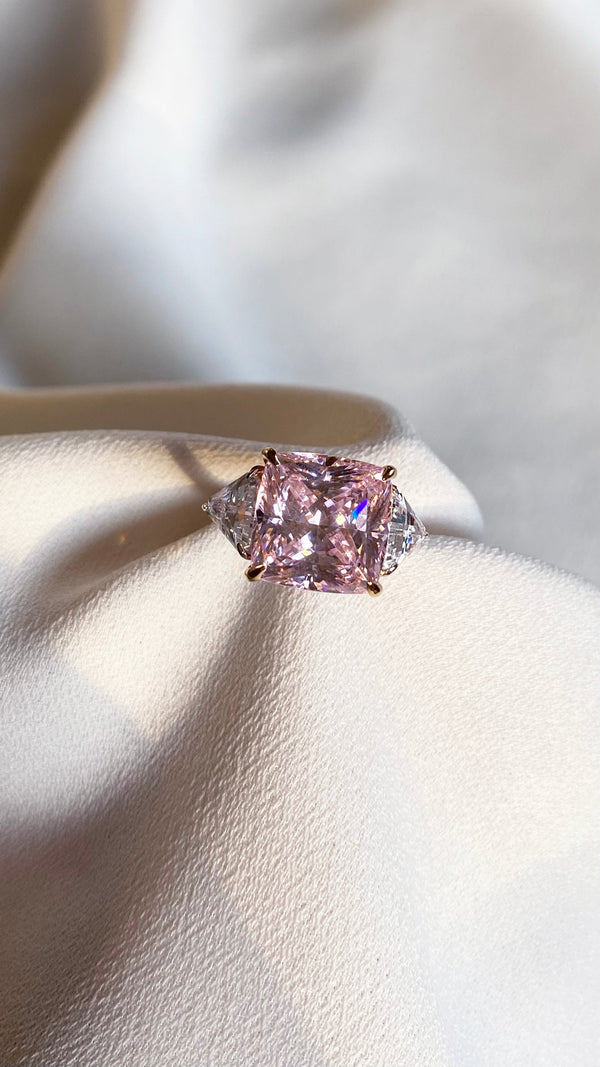 Gemma Pink Ring 9K White Gold