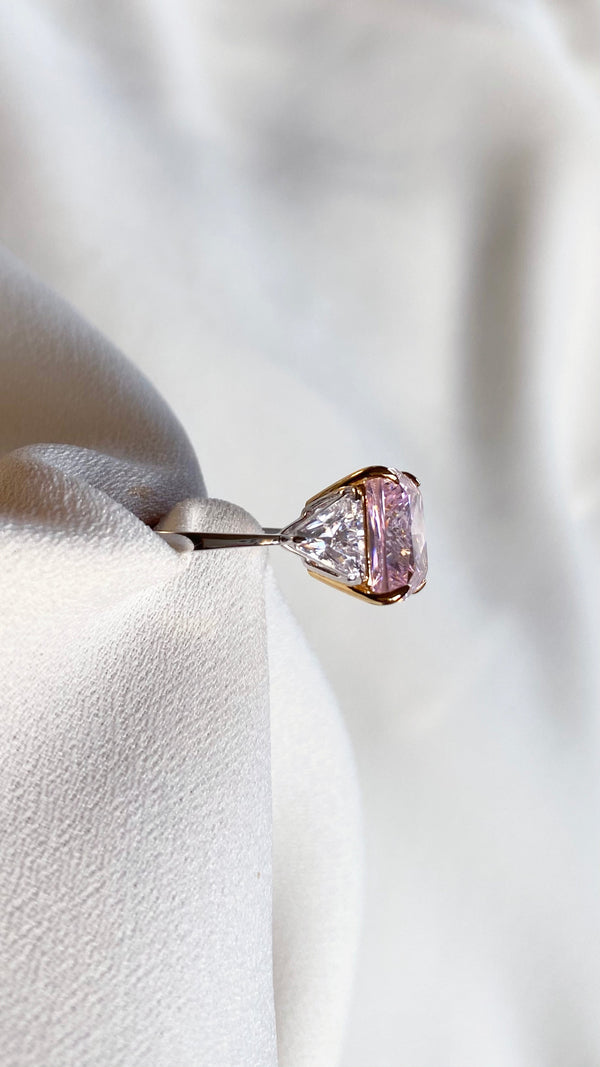 Gemma Pink Ring 9K White Gold