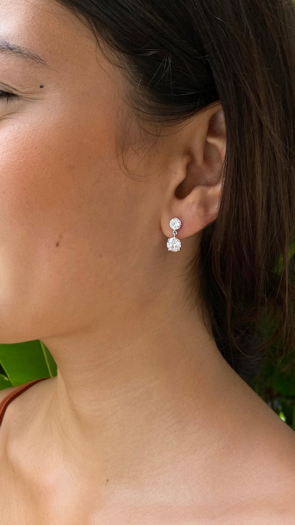 Gia Earrings 9K White Gold