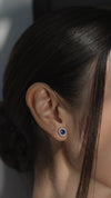 Gwen Sapphire Stud Earrings Sterling Silver