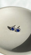 Gwen Sapphire Stud Earrings Sterling Silver