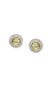 Gwyn Yellow Stud Earrings Sterling Silver