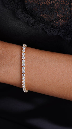 Hailey Tennis Bracelet Gold Vermeil