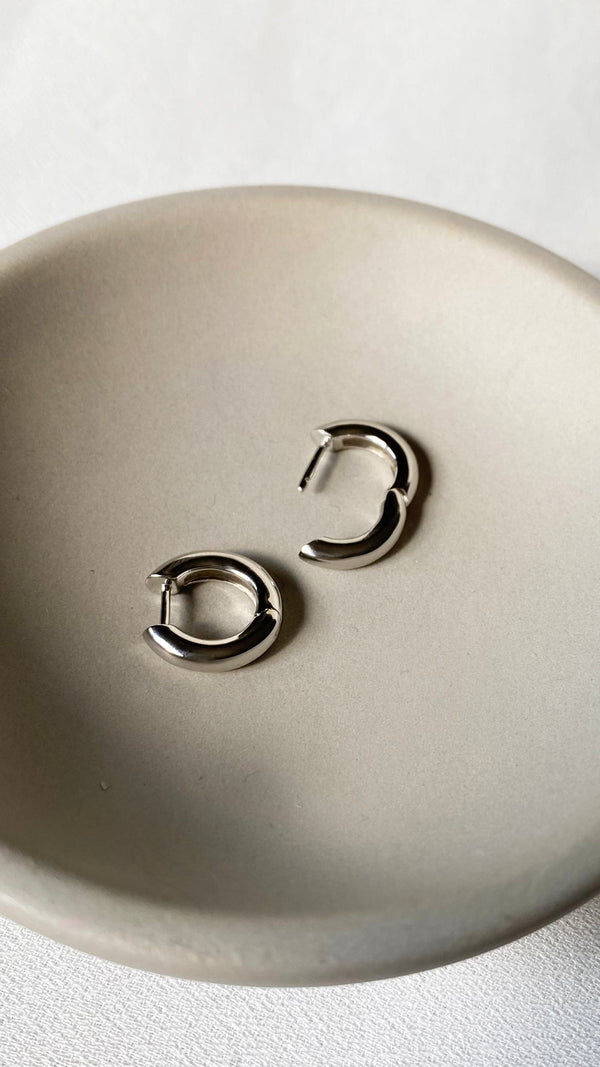 Haley Hoop Earrings Small Sterling Silver