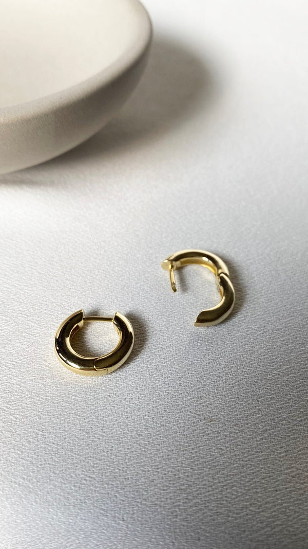 Haley Hoop Earrings Small Gold Vermeil