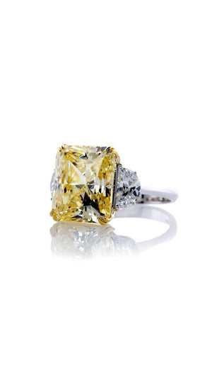 Harlow Yellow Ring 9K White Gold