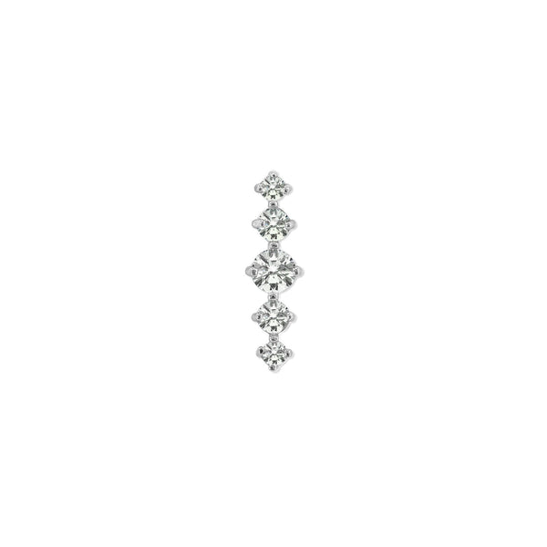 Haru Stud White Gold Plated