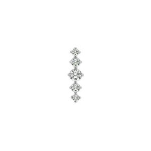 Haru Stud White Gold Plated