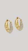 Hera Pavé Hoop Earrings Gold Vermeil