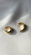 Hera Nude Hoop Earrings Gold Vermeil