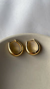 Hera Nude Hoop Earrings Gold Vermeil