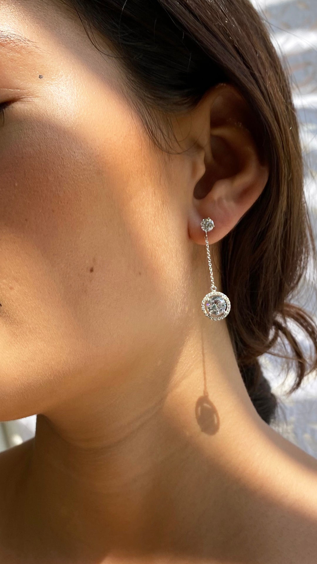 Ida Drop Earrings 9K White Gold