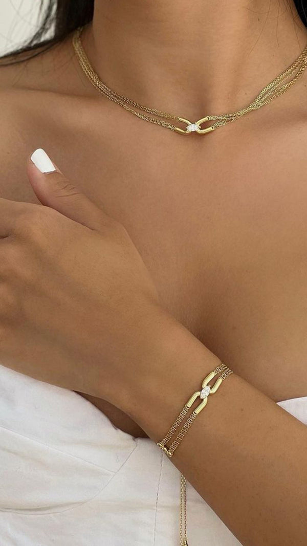 Stevie Bracelet Gold Vermeil