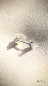 Irene Mini Single Stud Earrings 9K White Gold