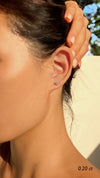 Irene Mini Single Stud Earrings 9K White Gold