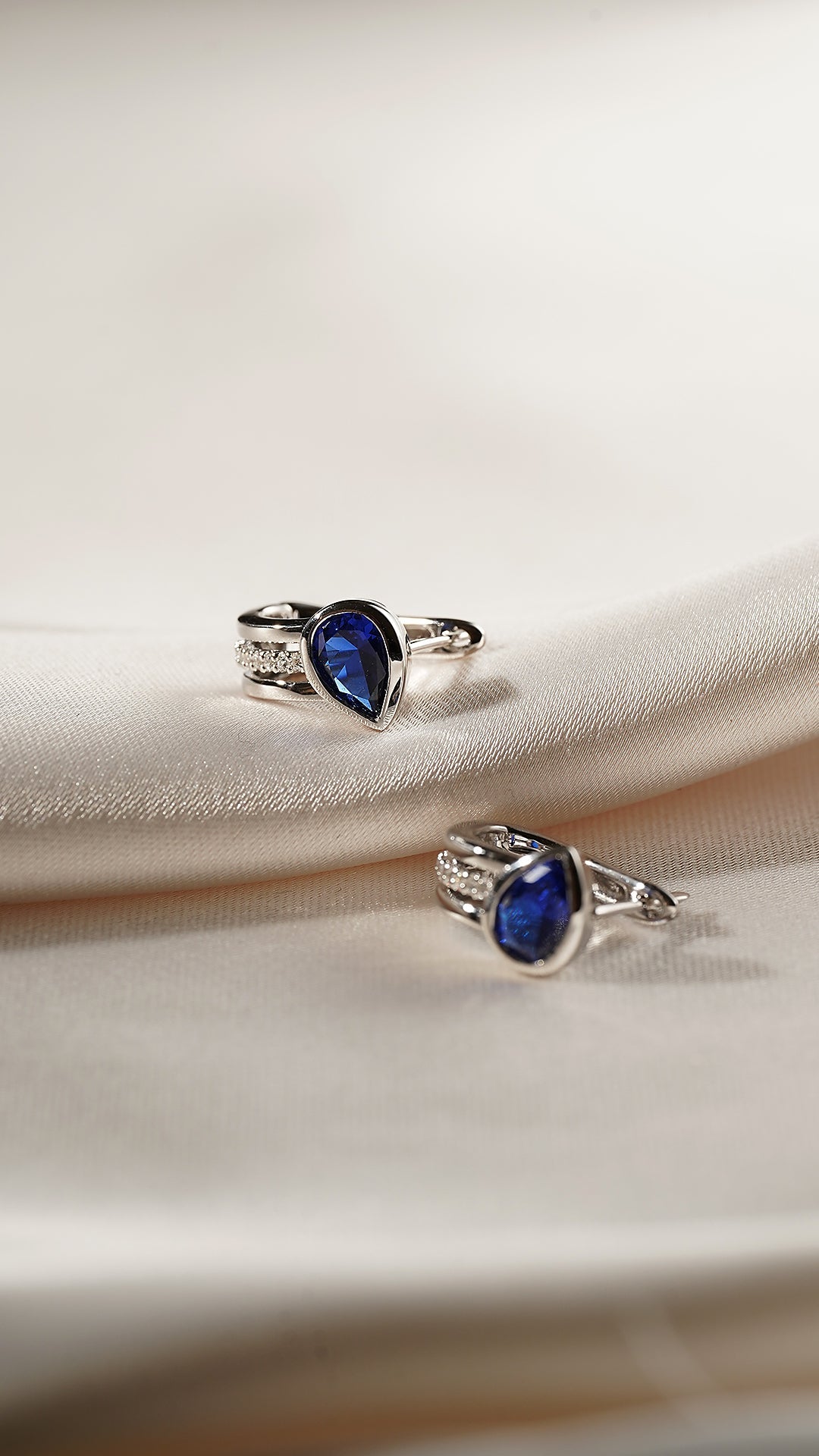 Jaia Sapphire Earrings Sterling Silver