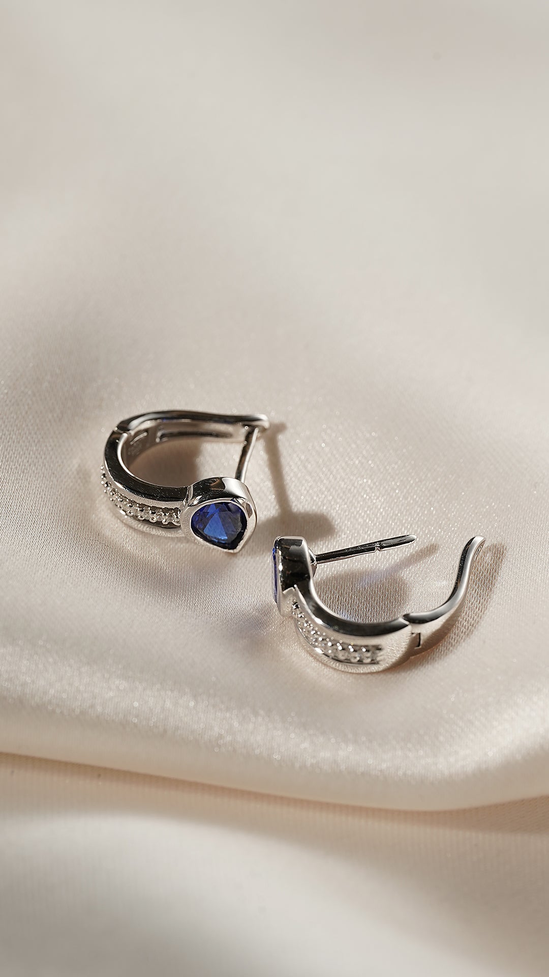 Jaia Sapphire Earrings Sterling Silver