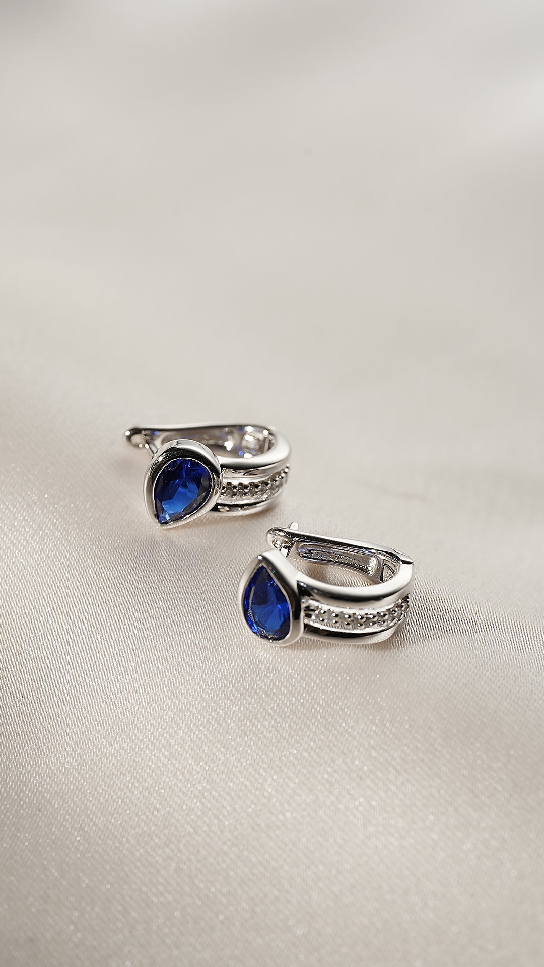 Jaia Sapphire Earrings Sterling Silver