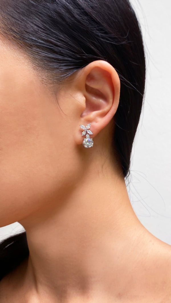 Jasmine Drop Earrings Sterling Silver