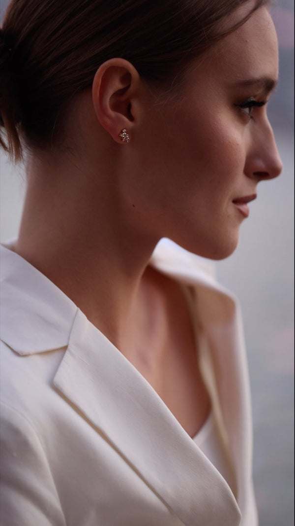 Kira Stud Earrings 18K Gold Vermeil