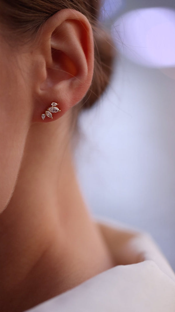 Kira Stud Earrings 18K Gold Vermeil