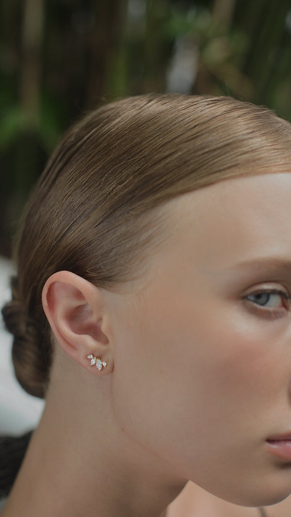 Kira Stud Earrings 18K Gold Vermeil