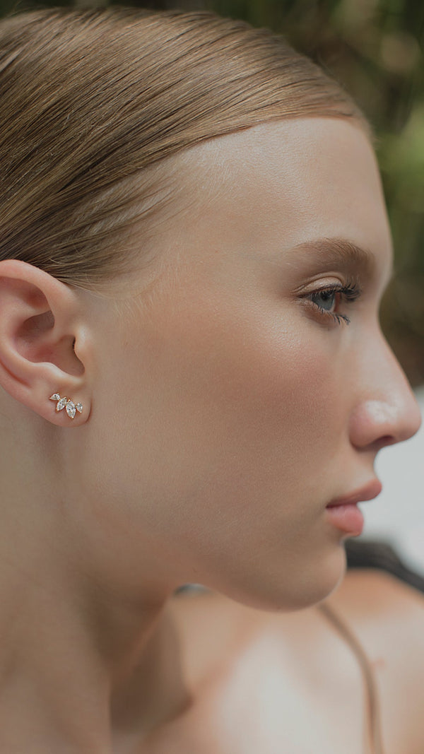 Kira Stud Earrings 18K Gold Vermeil