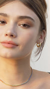 Hera Nude Hoop Earrings Gold Vermeil