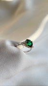 Leyton Flanders Emerald Ring Sterling Silver