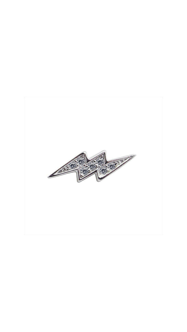 Lightning Stud Earring Sterling Silver