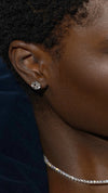 Fawn Stud Earrings 9K White Gold