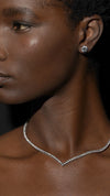 Fawn Stud Earrings 9K White Gold
