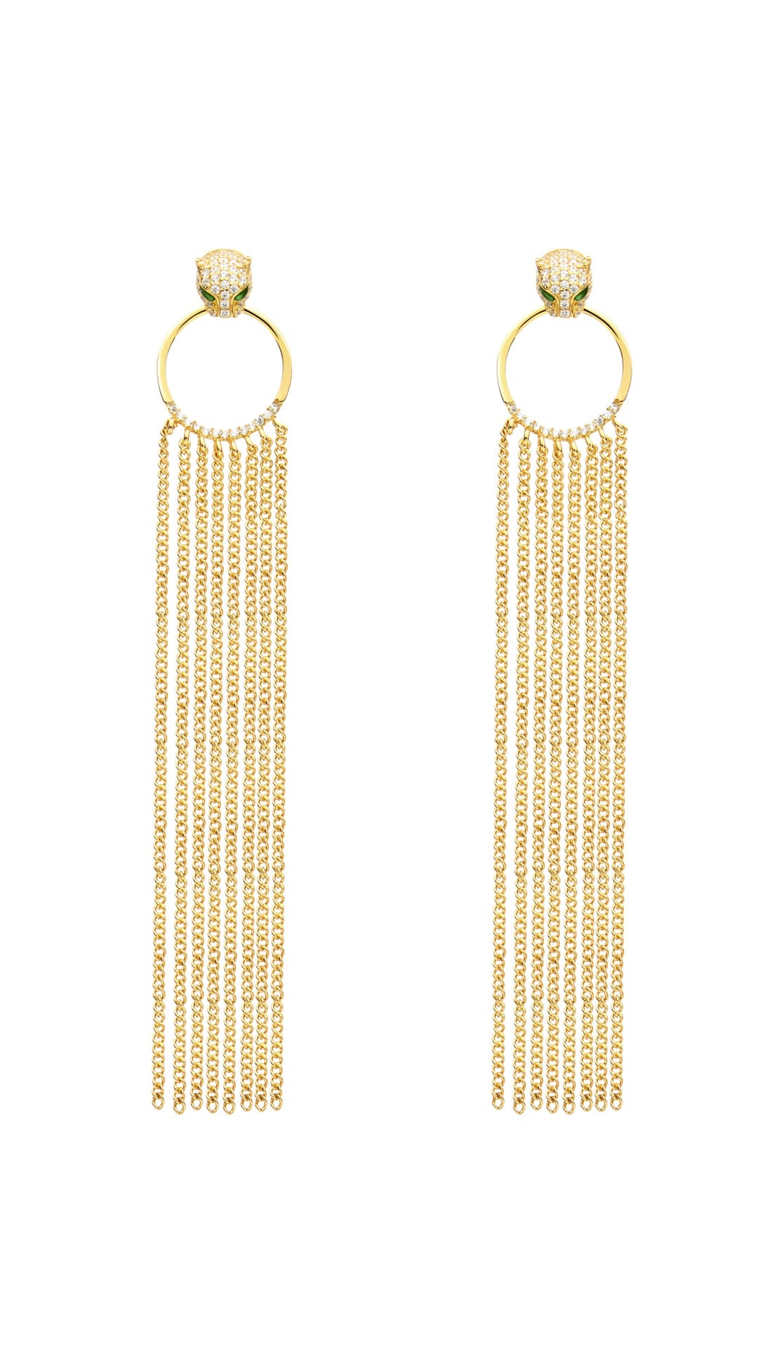 Maumau Chandelier Earrings Gold Vermeil