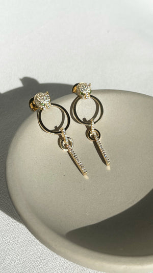 Maumau Drop Earrings Gold Vermeil