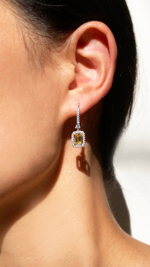 Moxie Yellow Earrings Sterling Silver