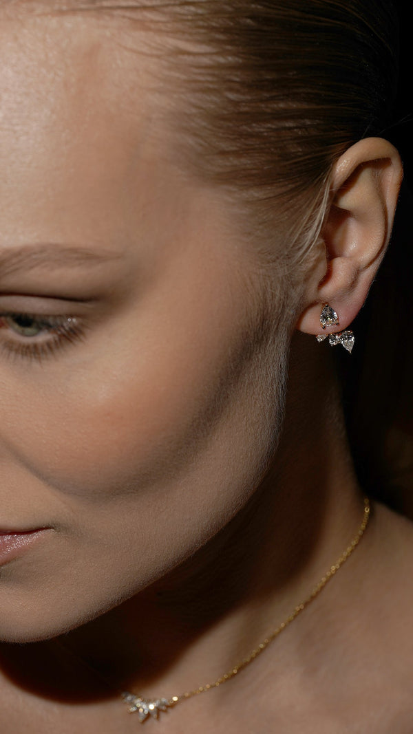 Navis Ear Jacket Earrings Gold Vermeil