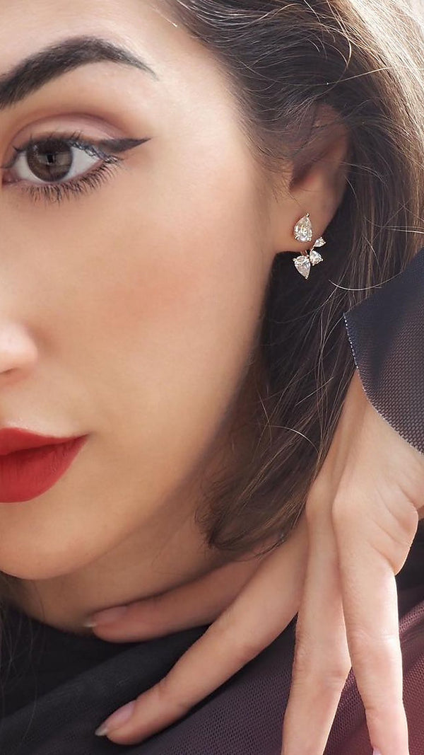 Navis Ear Jacket Earrings Gold Vermeil