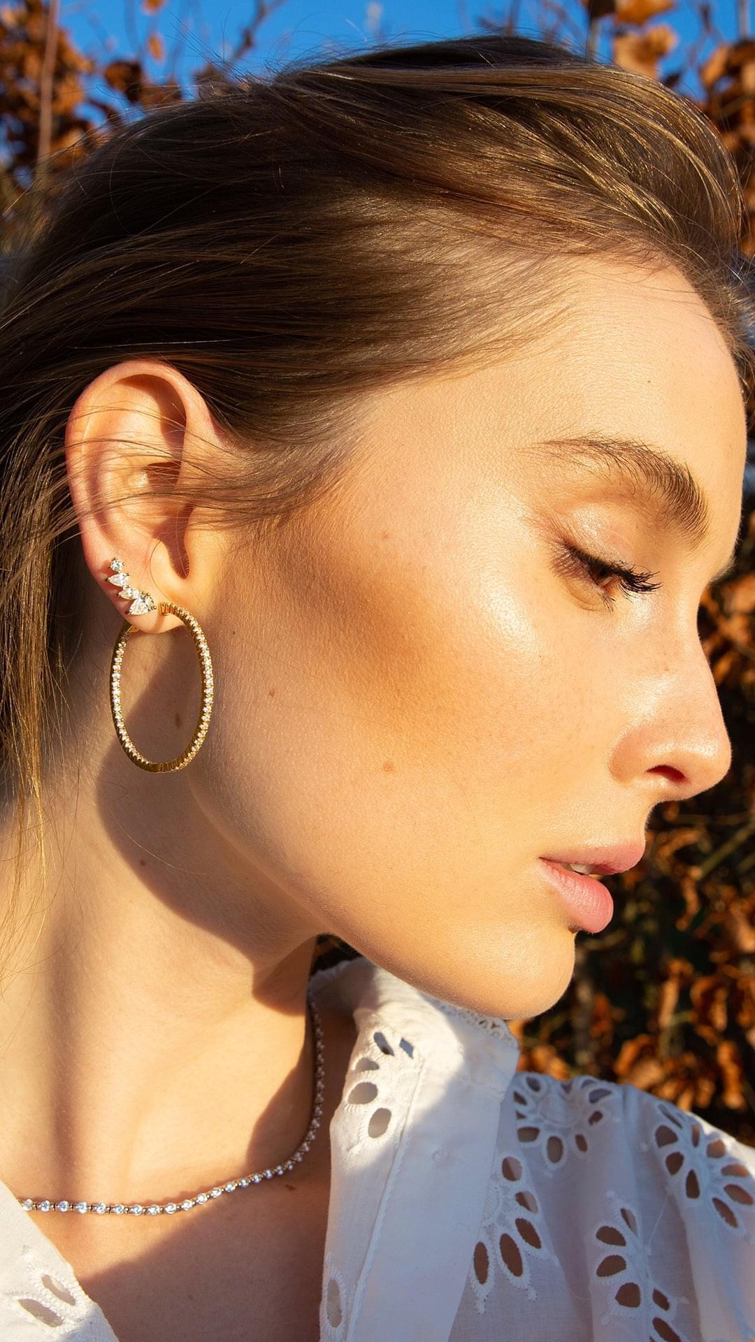 Abigail Stud Earrings Gold Vermeil
