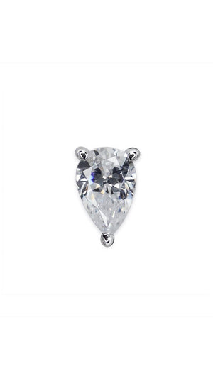 Pear Stud Earring Sterling Silver