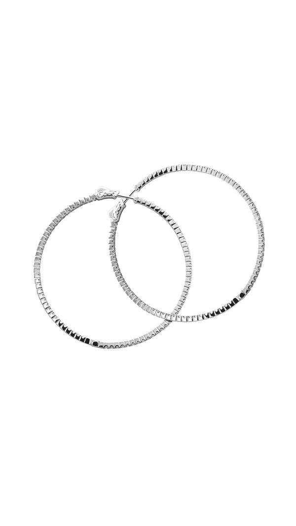 Paloma Hoop Earrings Large Sterling Silver