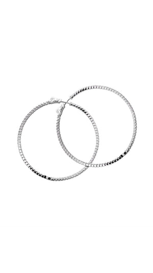Paloma Hoop Earrings Large Sterling Silver