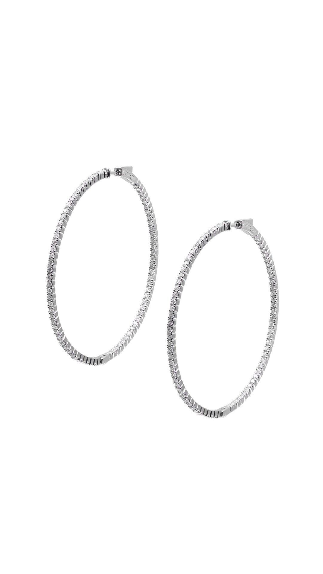 Paloma Hoop Earrings Large Sterling Silver