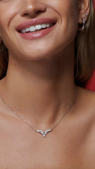 Petal Necklace 9K White Gold
