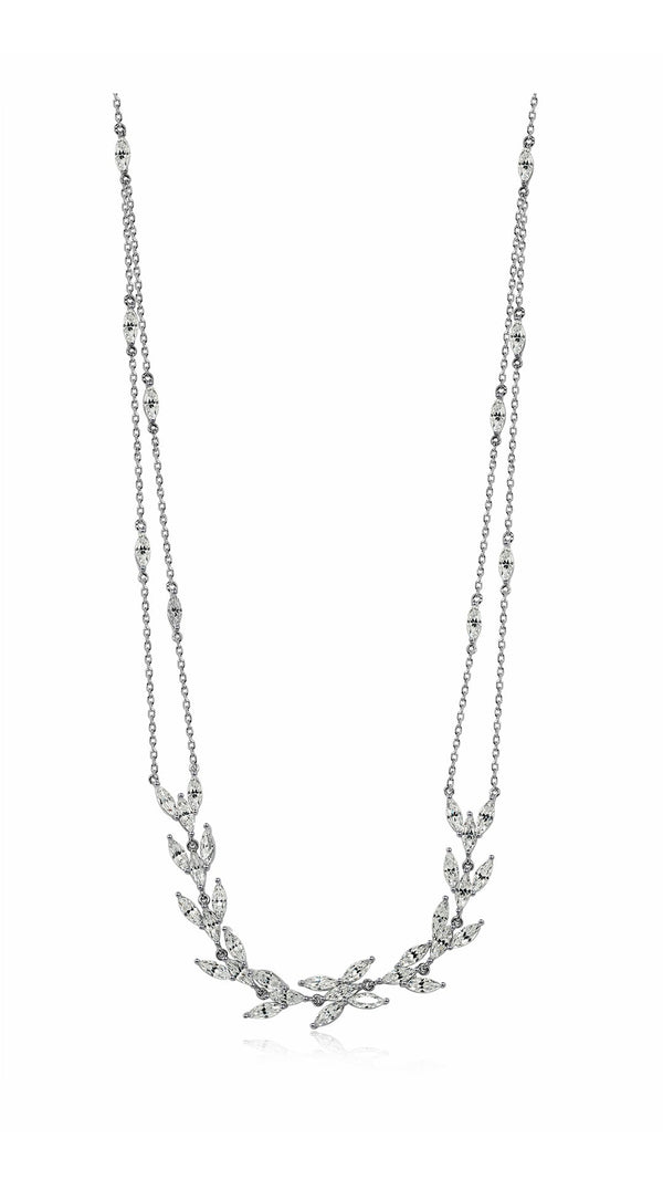 Skylar Necklace White Gold Plated